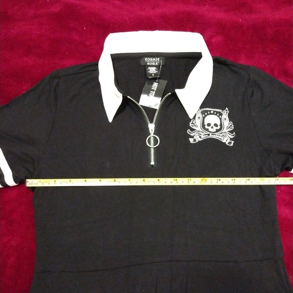 π COSMIC AURA Black Skull Dress Size L - Picture 8 of 12